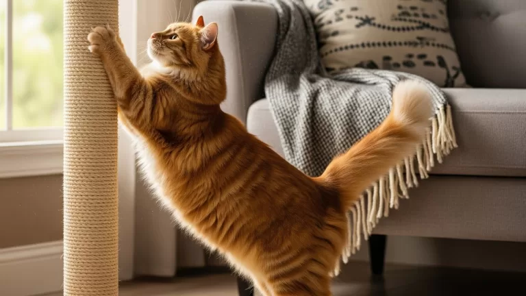 Leia mais sobre o artigo Como Fazer o Gato Parar de Arranhar o Sofá: 7 Dicas que Funcionam!
