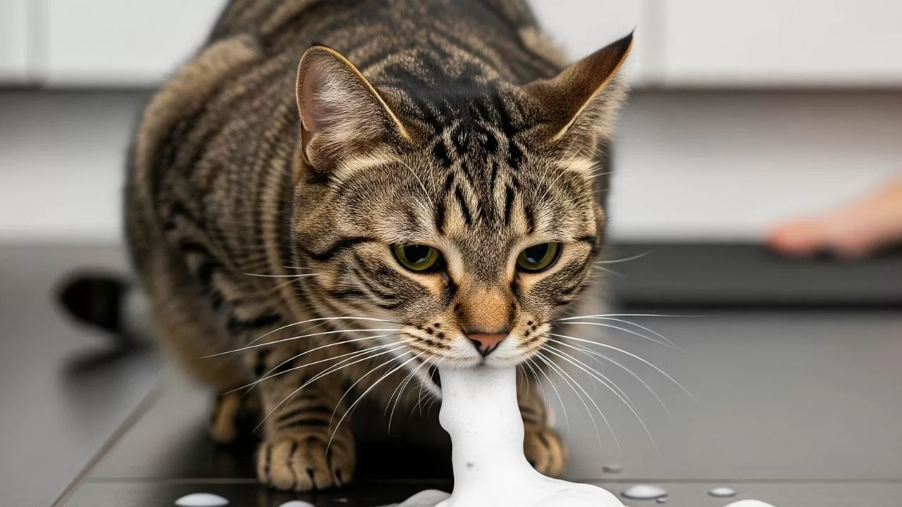 No momento, você está visualizando Gato Vomitando Espuma Branca: O Que Pode Ser? Guia com 25 Causas – Dicas de um veterinário